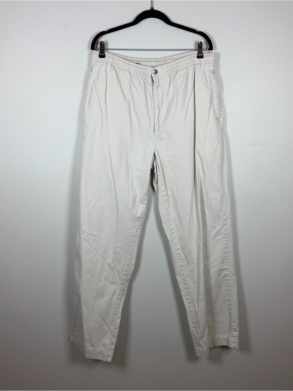 Vintage Polo Ralph Lauren Light Khaki Tan Chinos Cotton Baggy Stretchy Waist XL